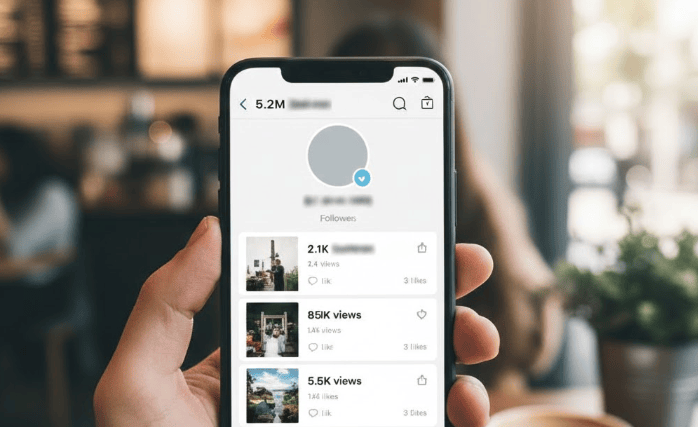 Mobile view of a crypto KOL profile demonstrating high post views despite a relatively small follower base.