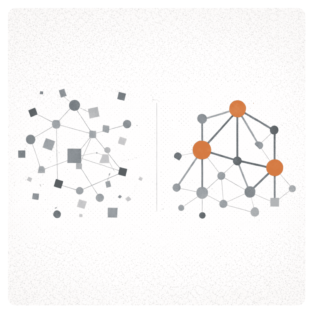 Comparison of unvetted crypto influencer networks versus curated, performance-based KOL relationships.