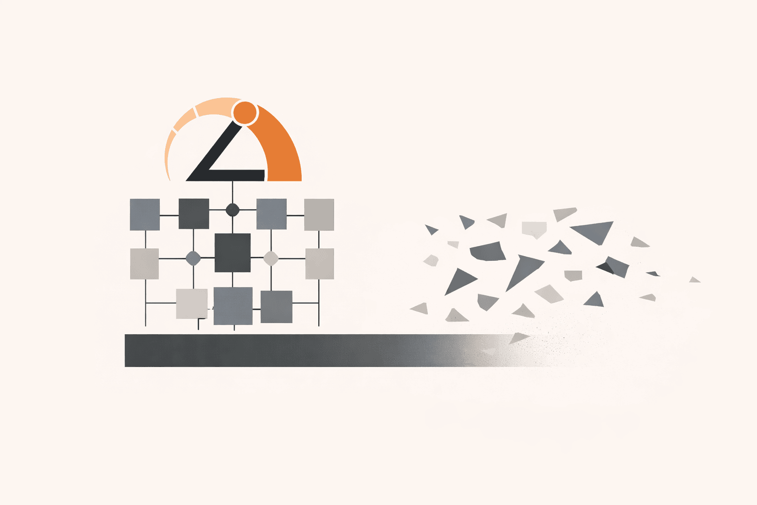 Structured platform system contrasted with scattered elements, symbolizing how a web3 influencer marketing agency replaces guesswork.